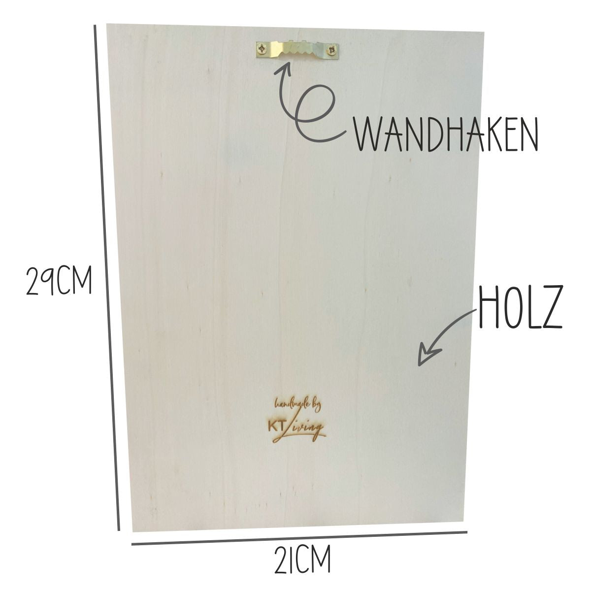 Holzbild A4 M-Mama mit Wunschtext
