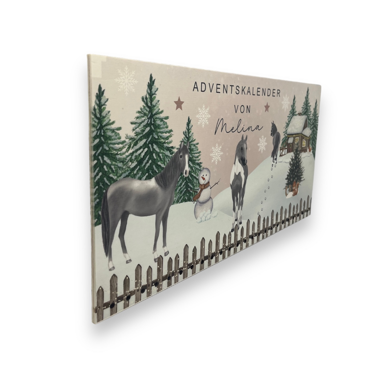 Adventskalender mit Wunschnamen - Pferd