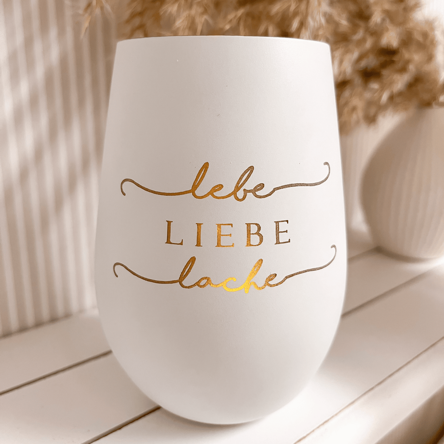 Windlicht lebe liebe lache