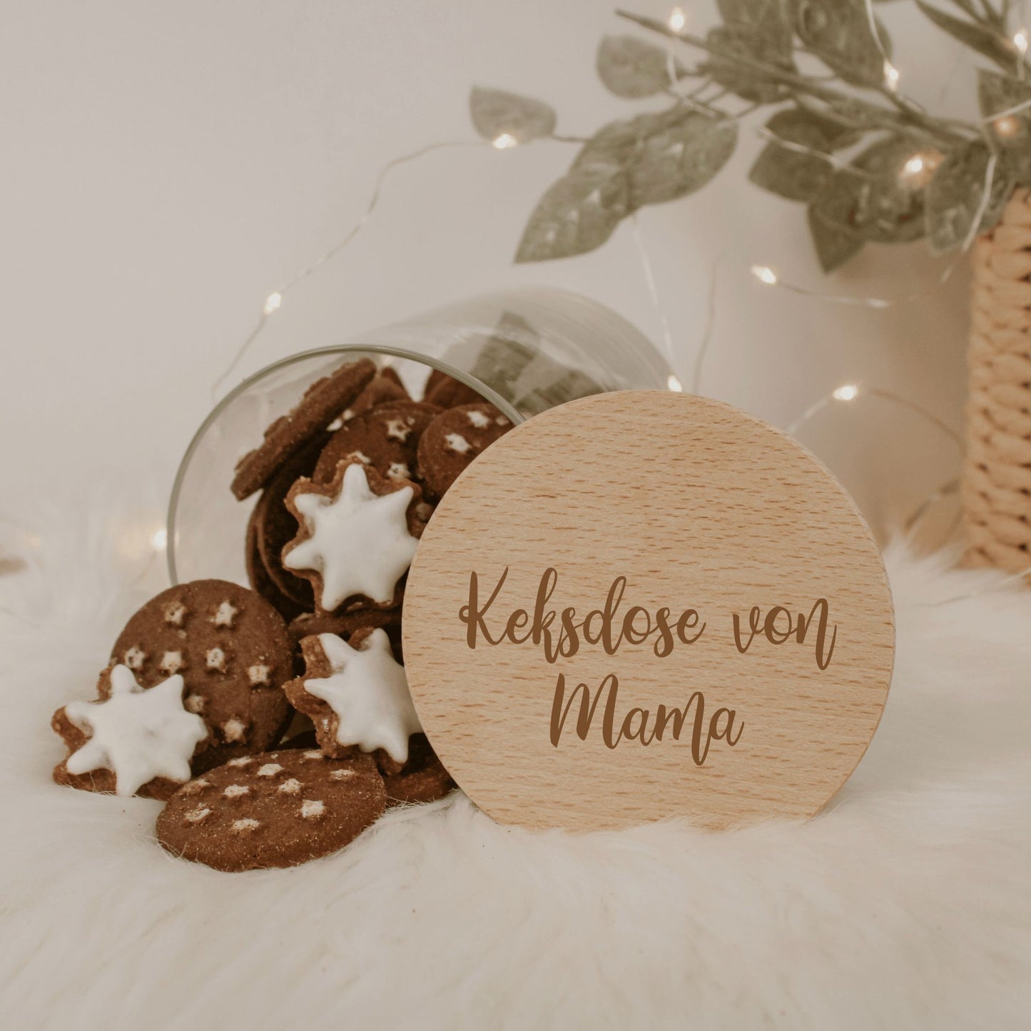Keksglas 880ml mit Holzdeckel - mit deiner WUNSCHGRAVUR