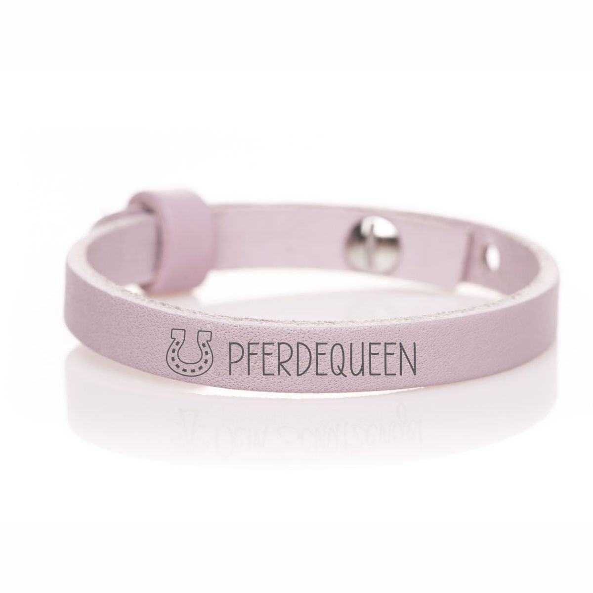 Lederarmband SOS einfach rosa mit Wunschgravur und Holzkarte Stift