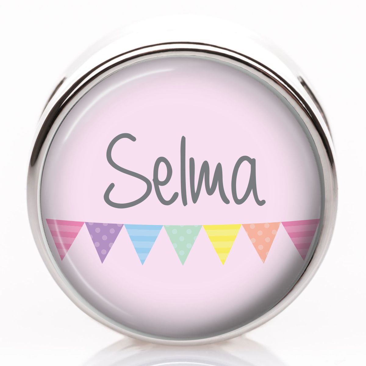 Lederarmband einfach rosa Schulkind und mit Wimpel rosa Wunschtext 2 Schiebeperle