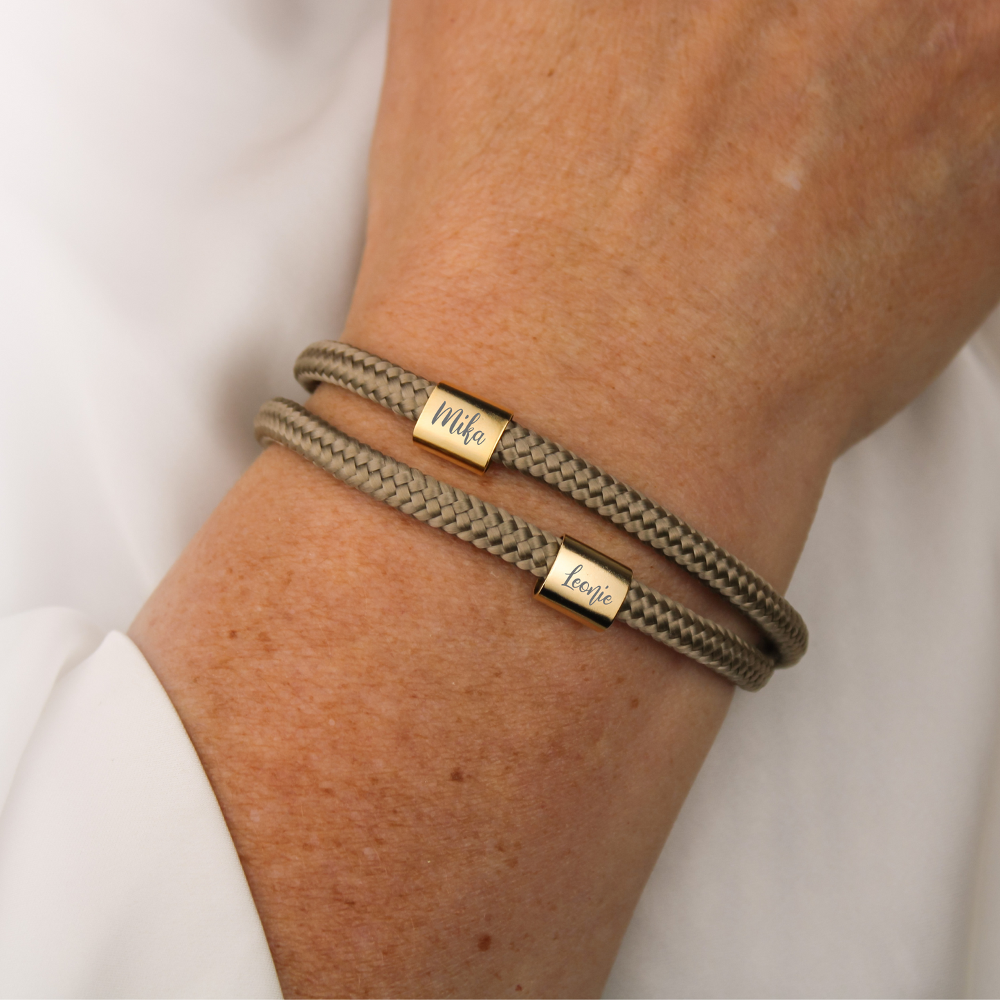 Extra Edelstahlperle GOLD für Segelseilarmband