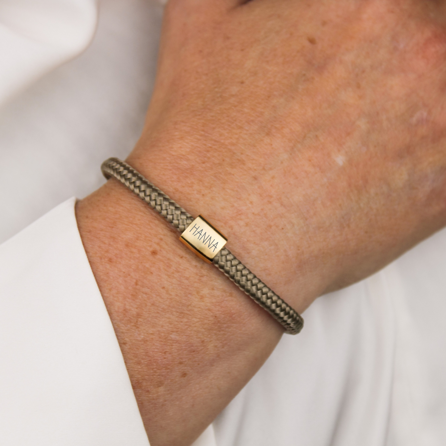 Extra Edelstahlperle GOLD für Segelseilarmband