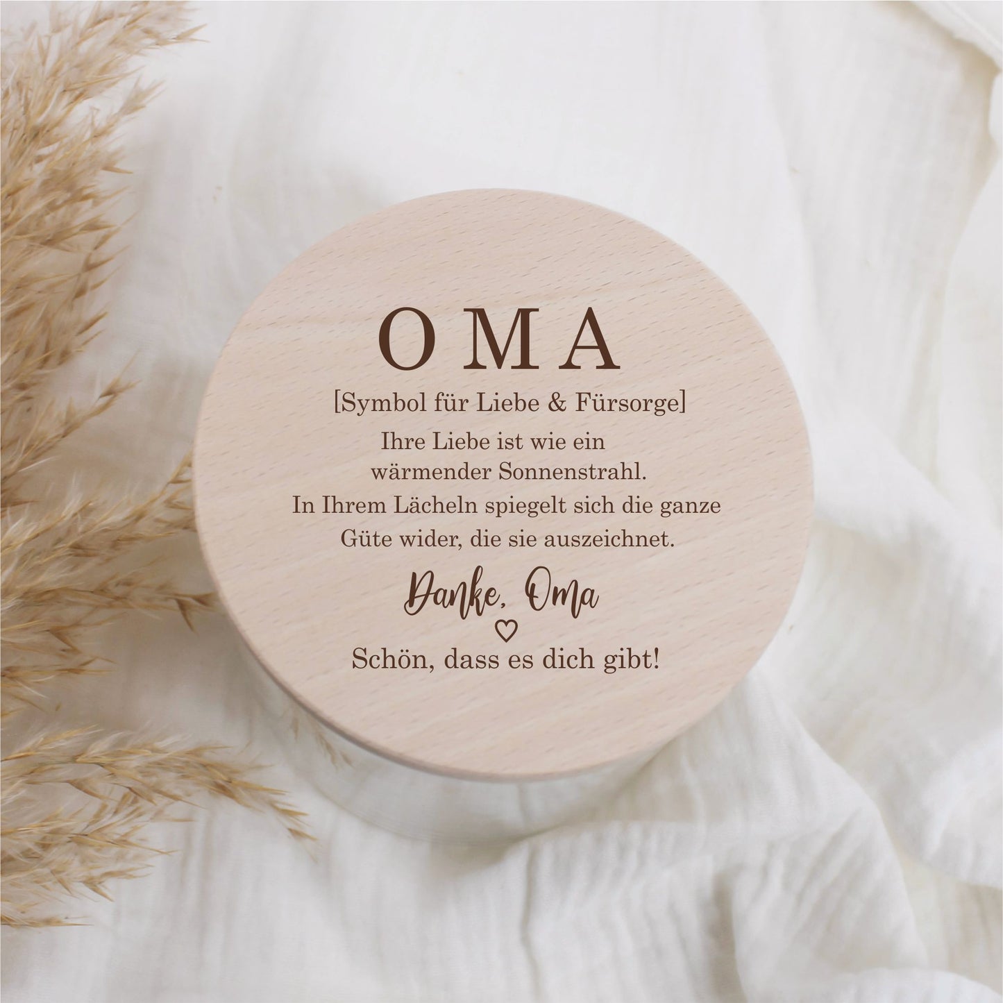 Vorratsglas 530ml mit Holzdeckel - Definition Oma