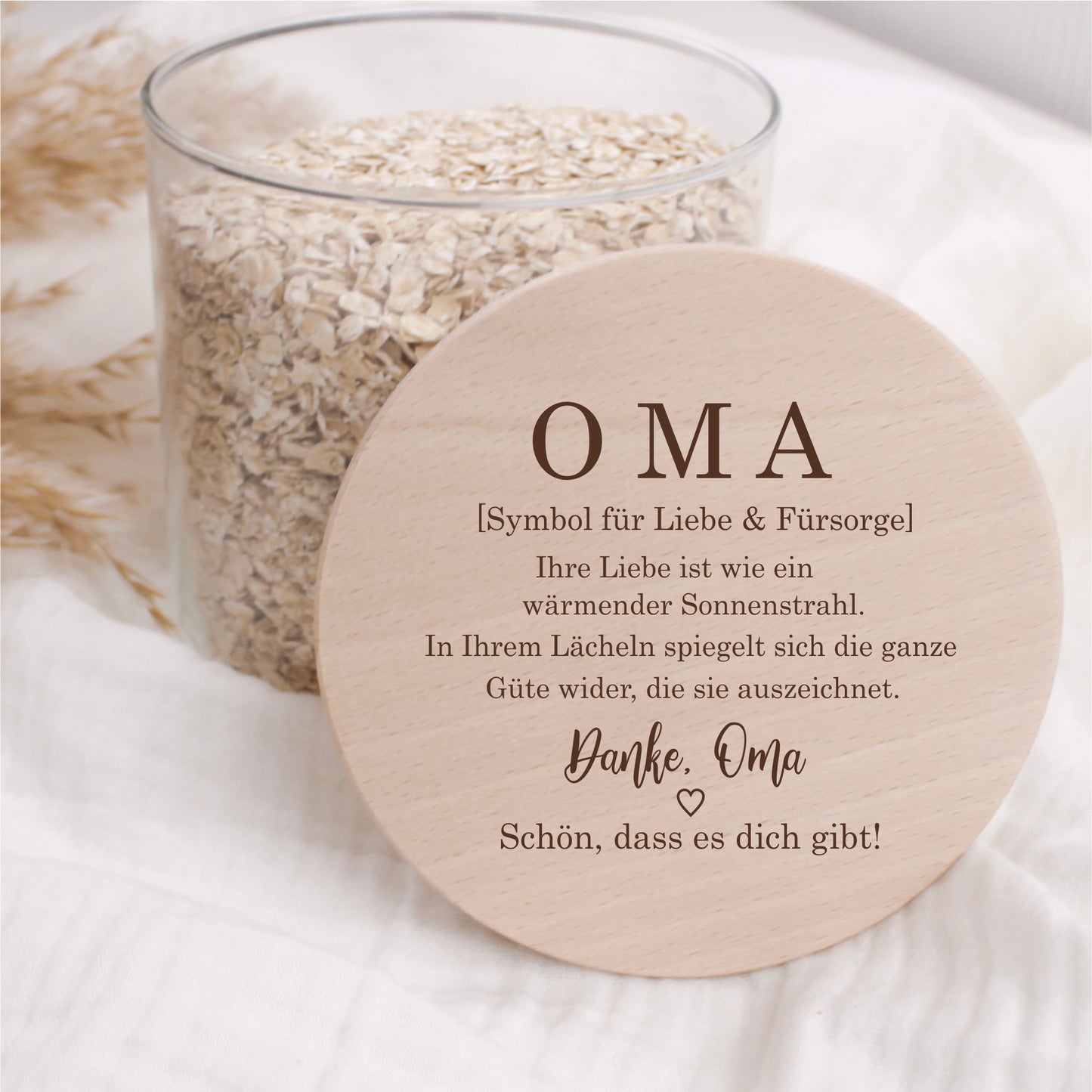 Vorratsglas 530ml mit Holzdeckel - Definition Oma
