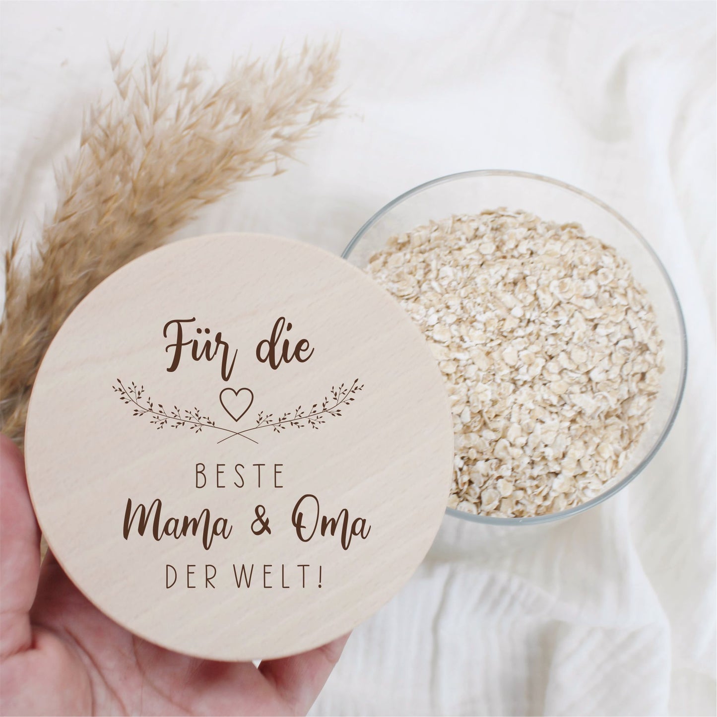 Vorratsglas 530ml mit Holzdeckel - Für die beste Mama & Oma der Welt