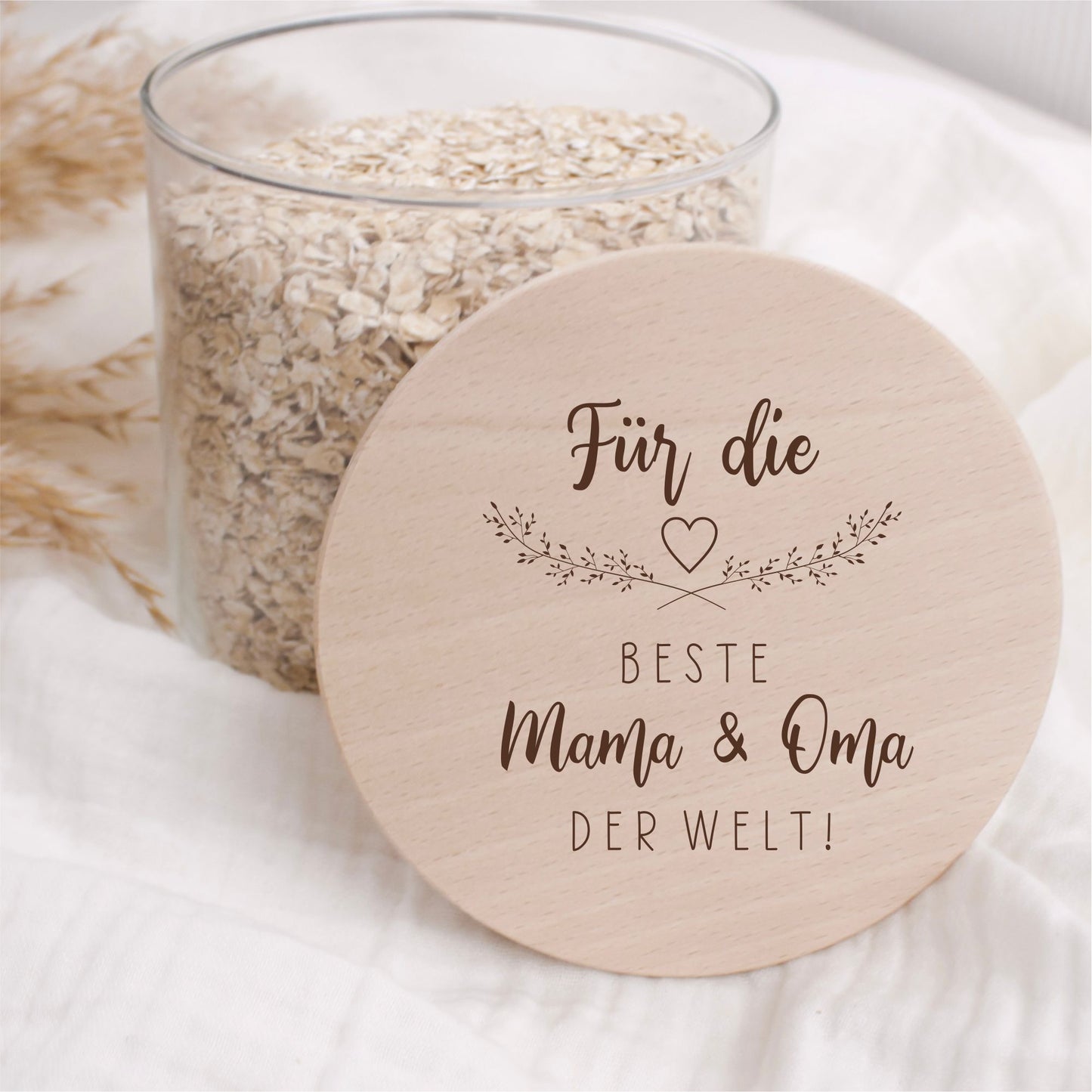 Vorratsglas 530ml mit Holzdeckel - Für die beste Mama & Oma der Welt