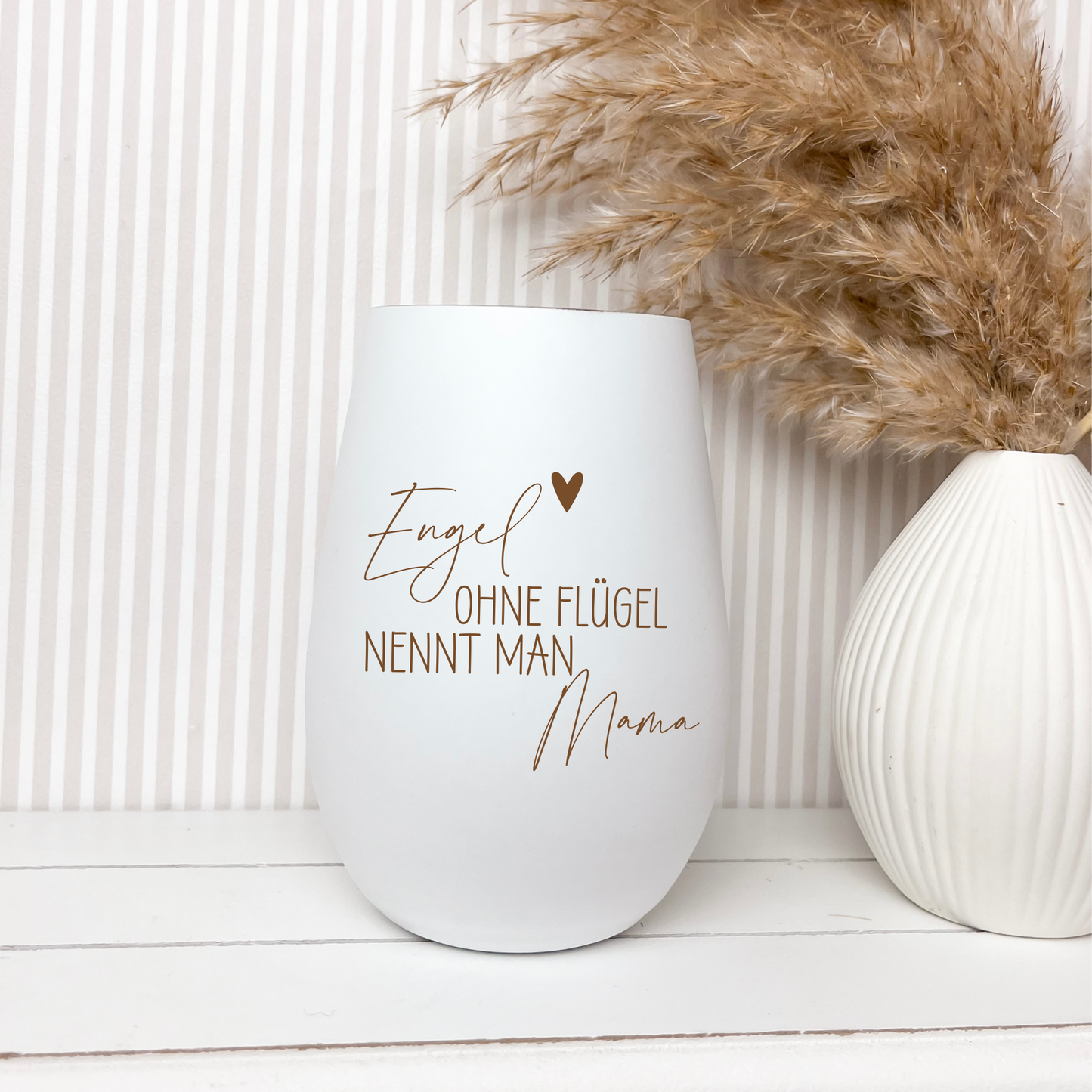 Windlicht Engel ohne Flügel nennt man Mama