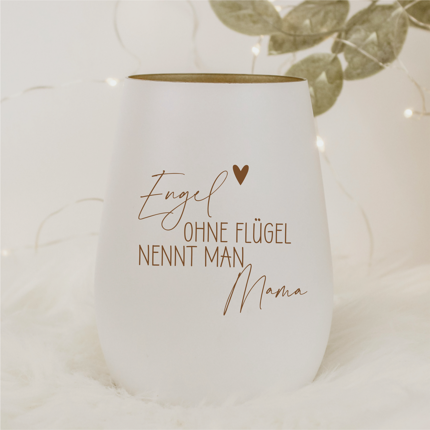 Windlicht Engel ohne Flügel nennt man Mama