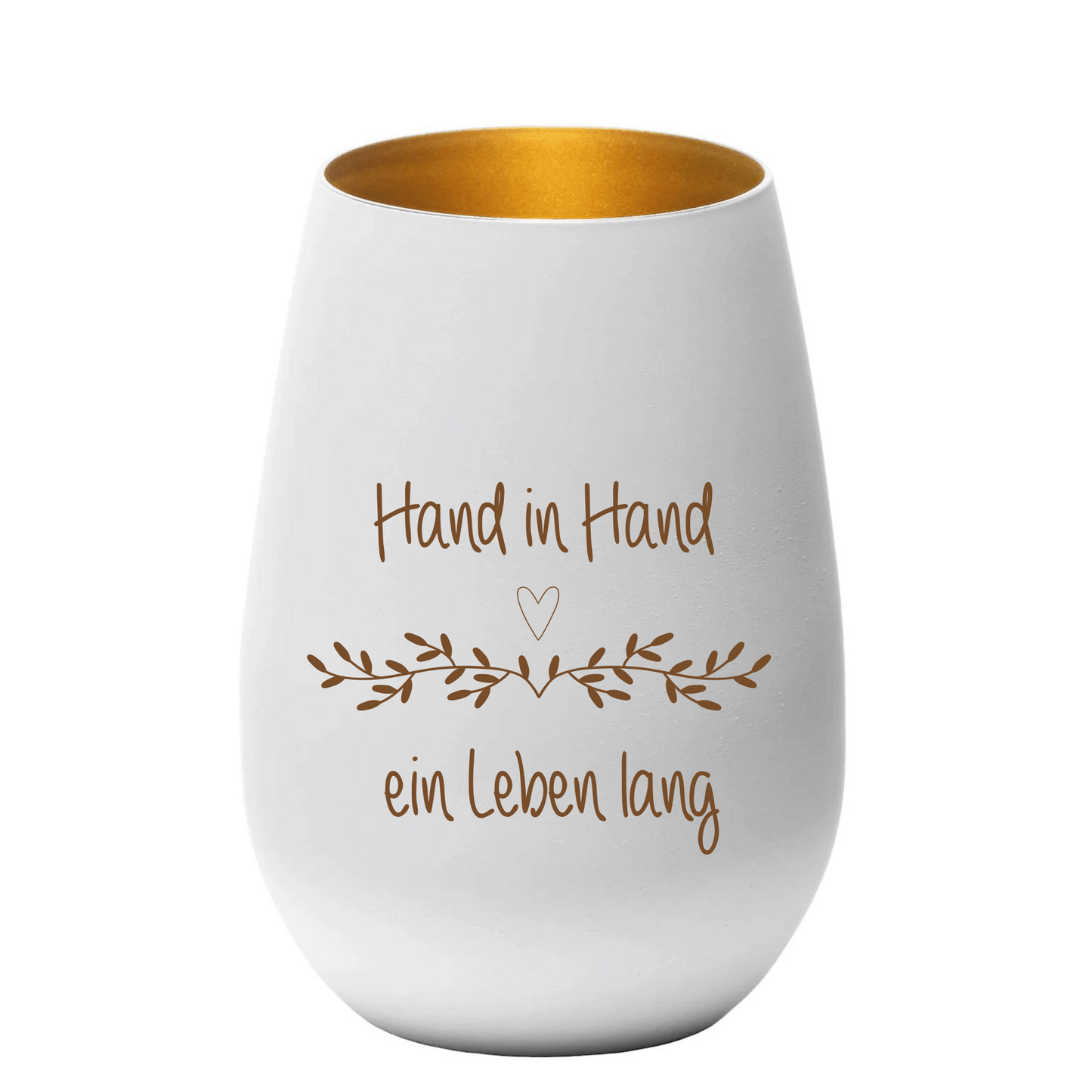 Windlicht Hand in Hand ein Leben lang