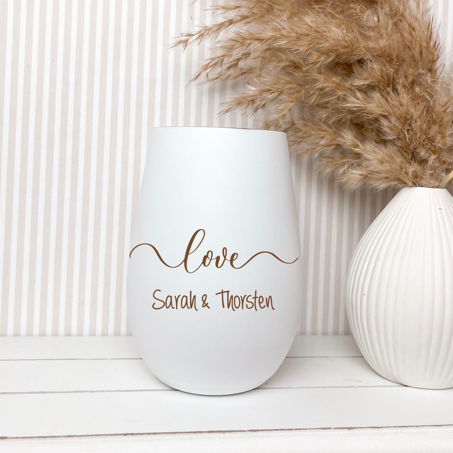Windlicht Love mit Wunschtext