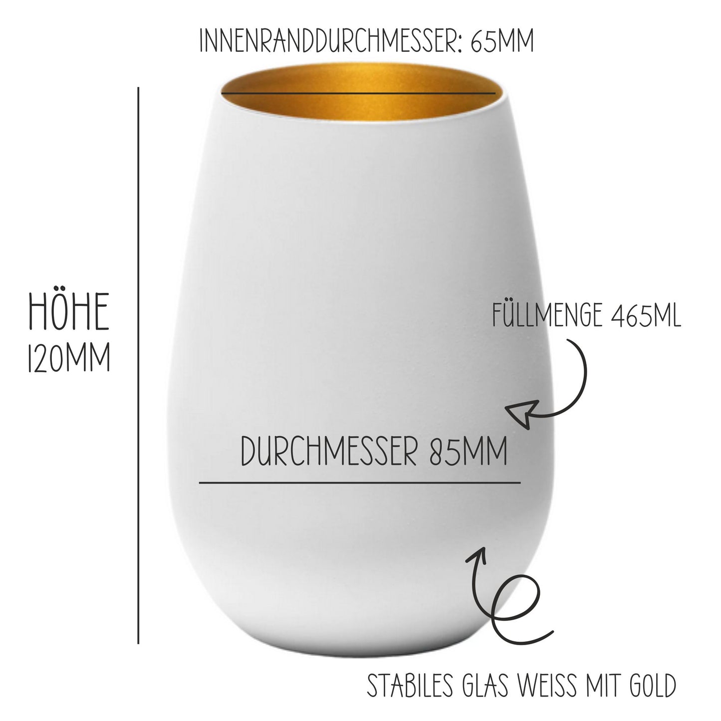 Ein weißes Windlicht mit goldenen Verzierungen, stilvolles Design, Dekoration, Kerzenlicht, Atmosphäre, einzigartiges Heimdekor.Wunschtext, Wunschgravur