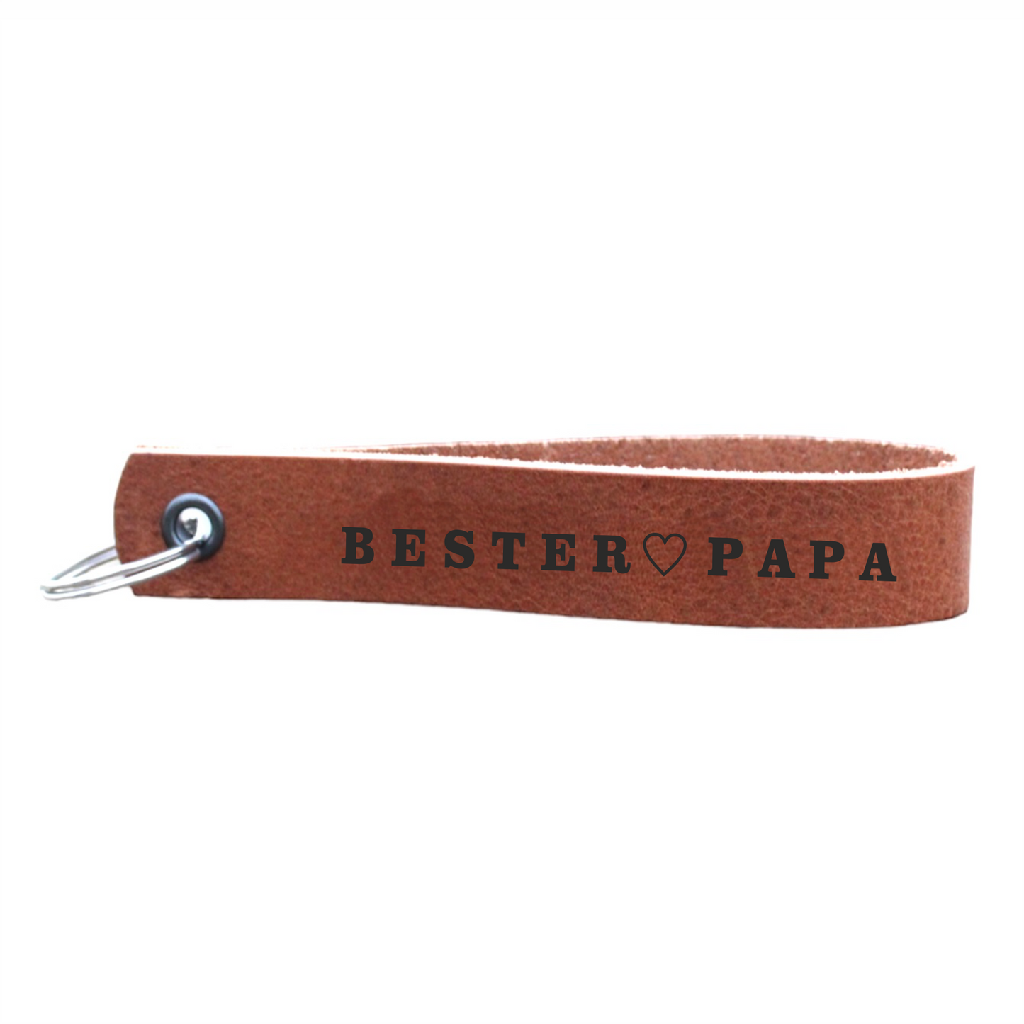Leder Schlüsselanhänger schmal - bester Papa