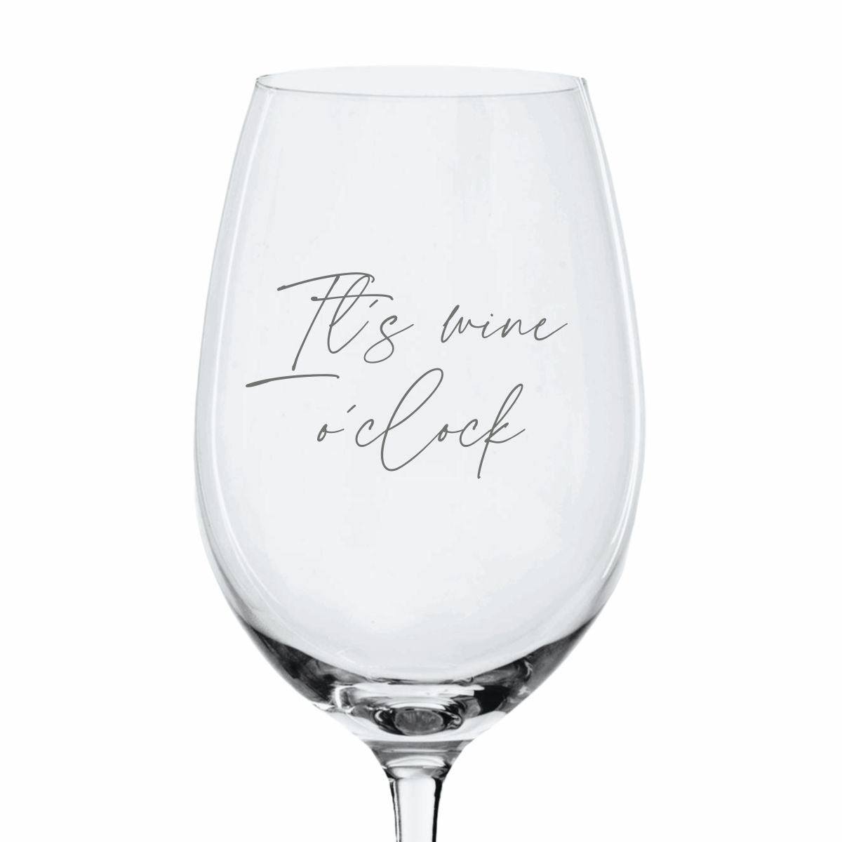 Weinglas It´s wine o clock