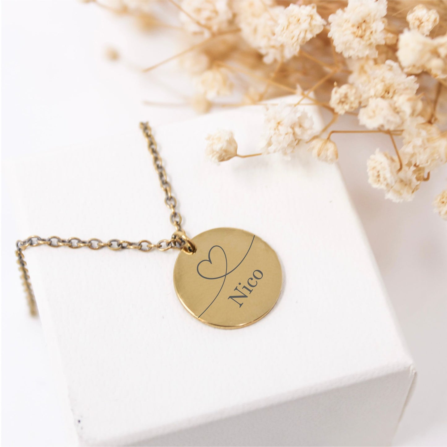 Edelstahlkette Wunschnamen, Kette mit Namen, Kette Geschenk, Kette personalisierbar, Kette Erinnerung, Kette Familie