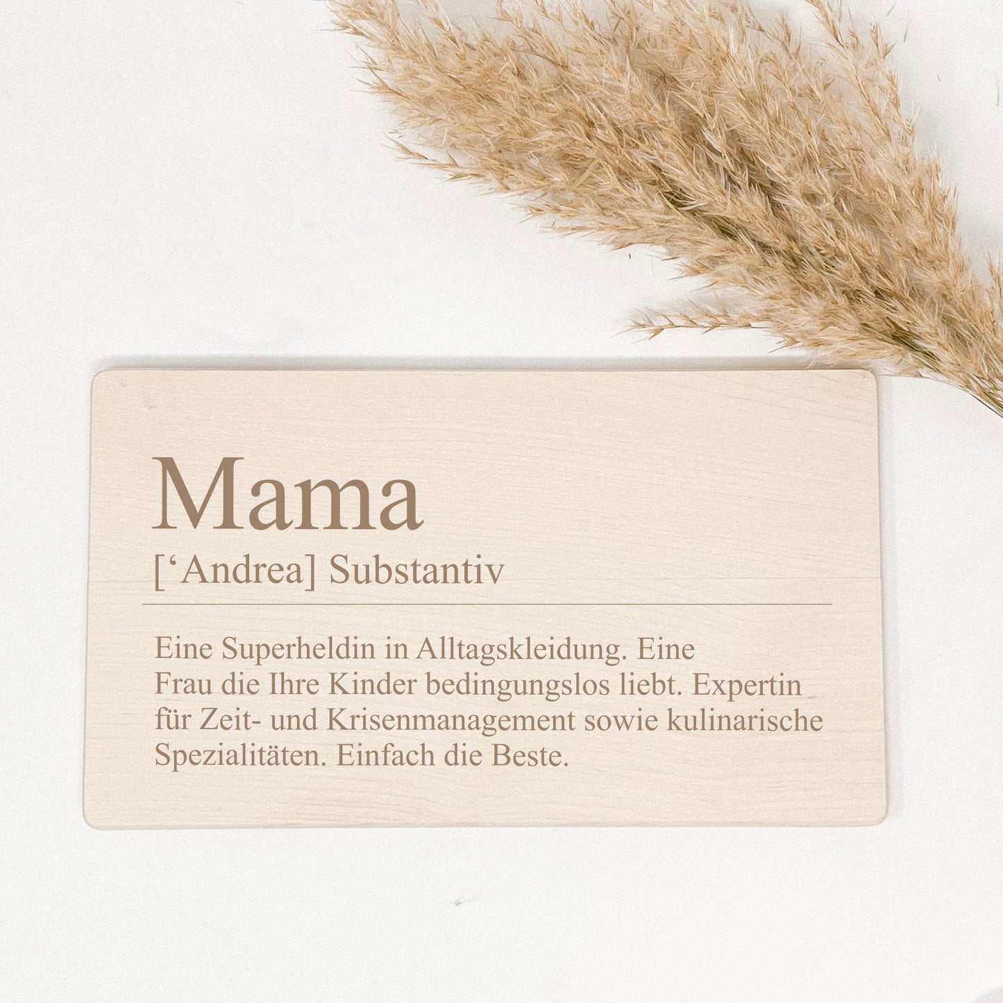 Frühstücksbrett Definition Mama mit Wunschtext