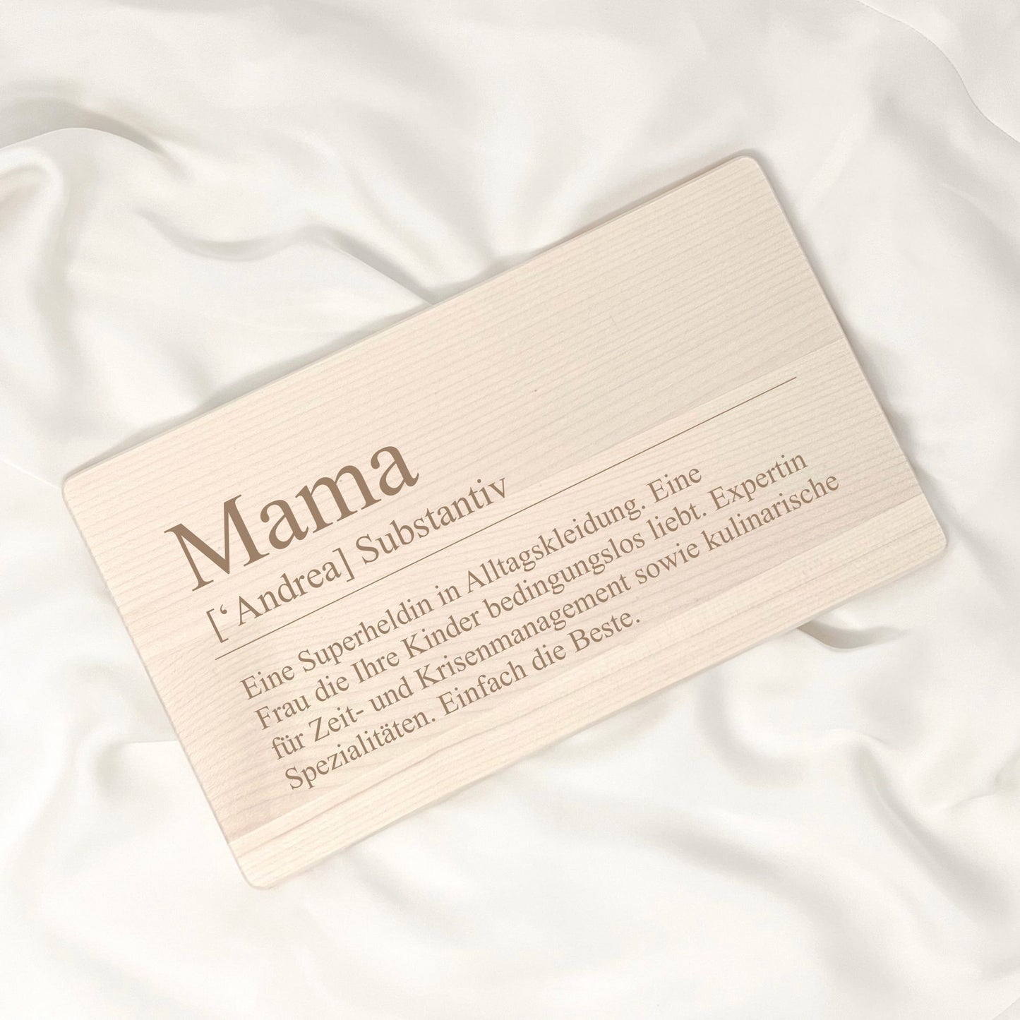 Frühstücksbrett Definition Mama mit Wunschtext