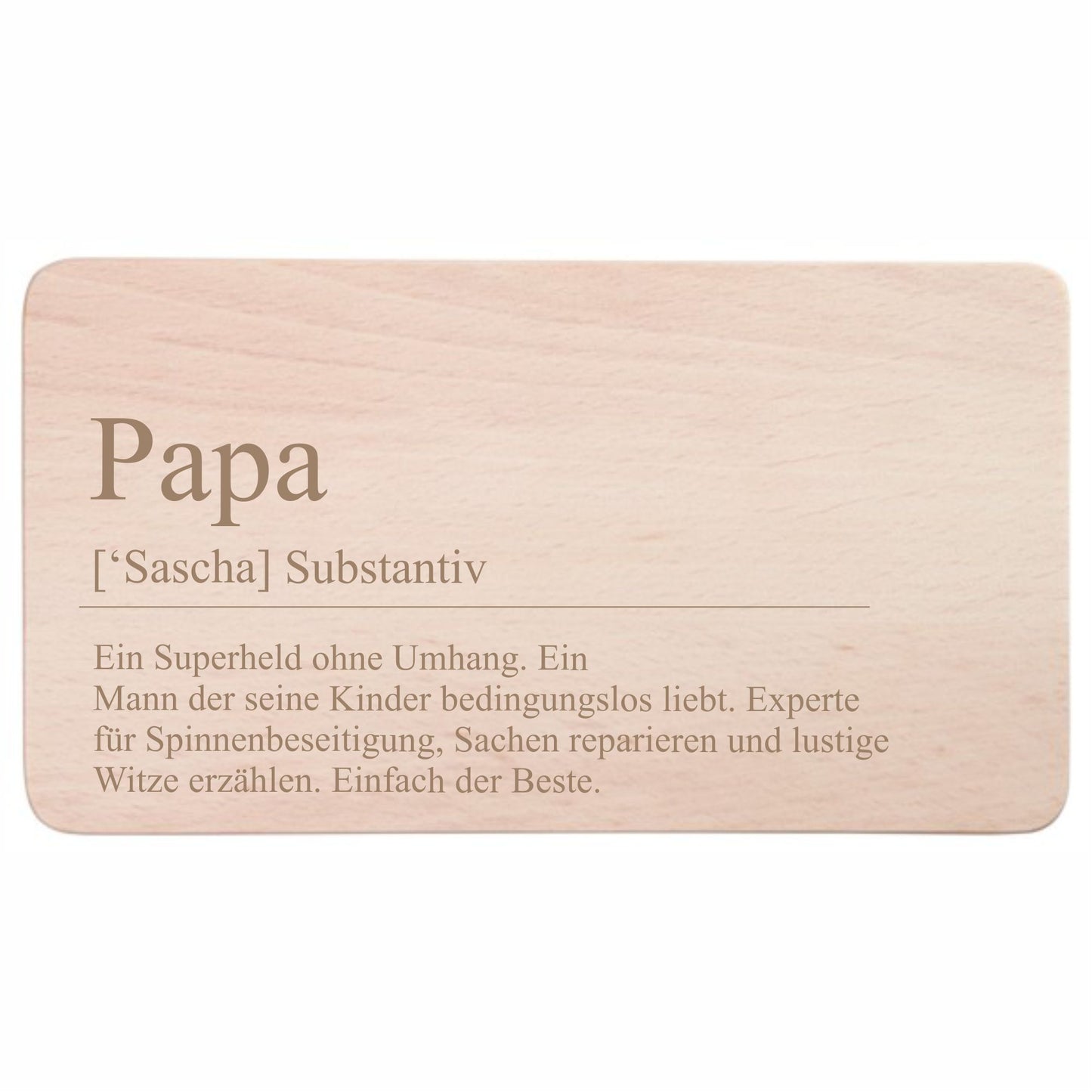Frühstücksbrett Definition Papa mit Wunschtext