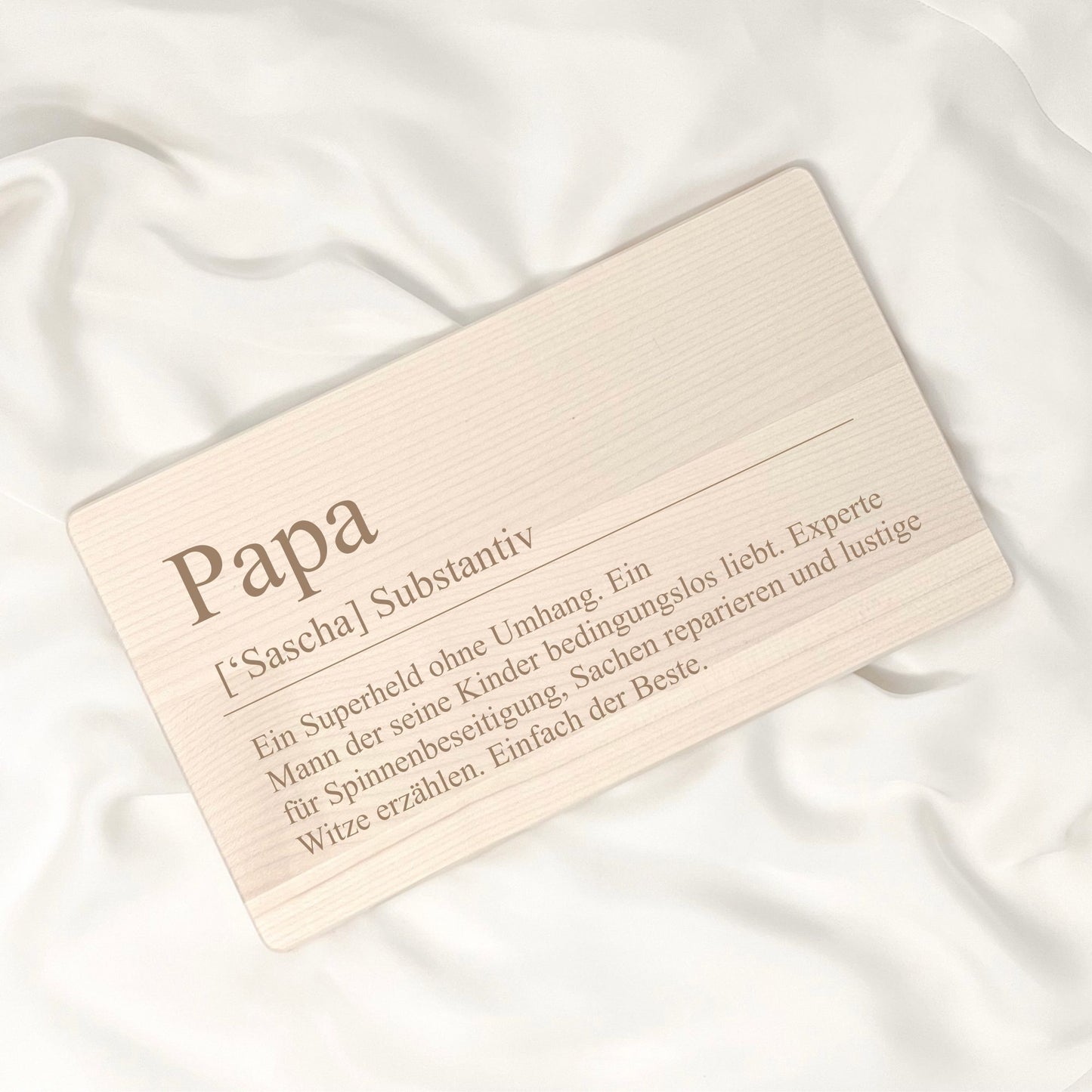 Frühstücksbrett Definition Papa mit Wunschtext