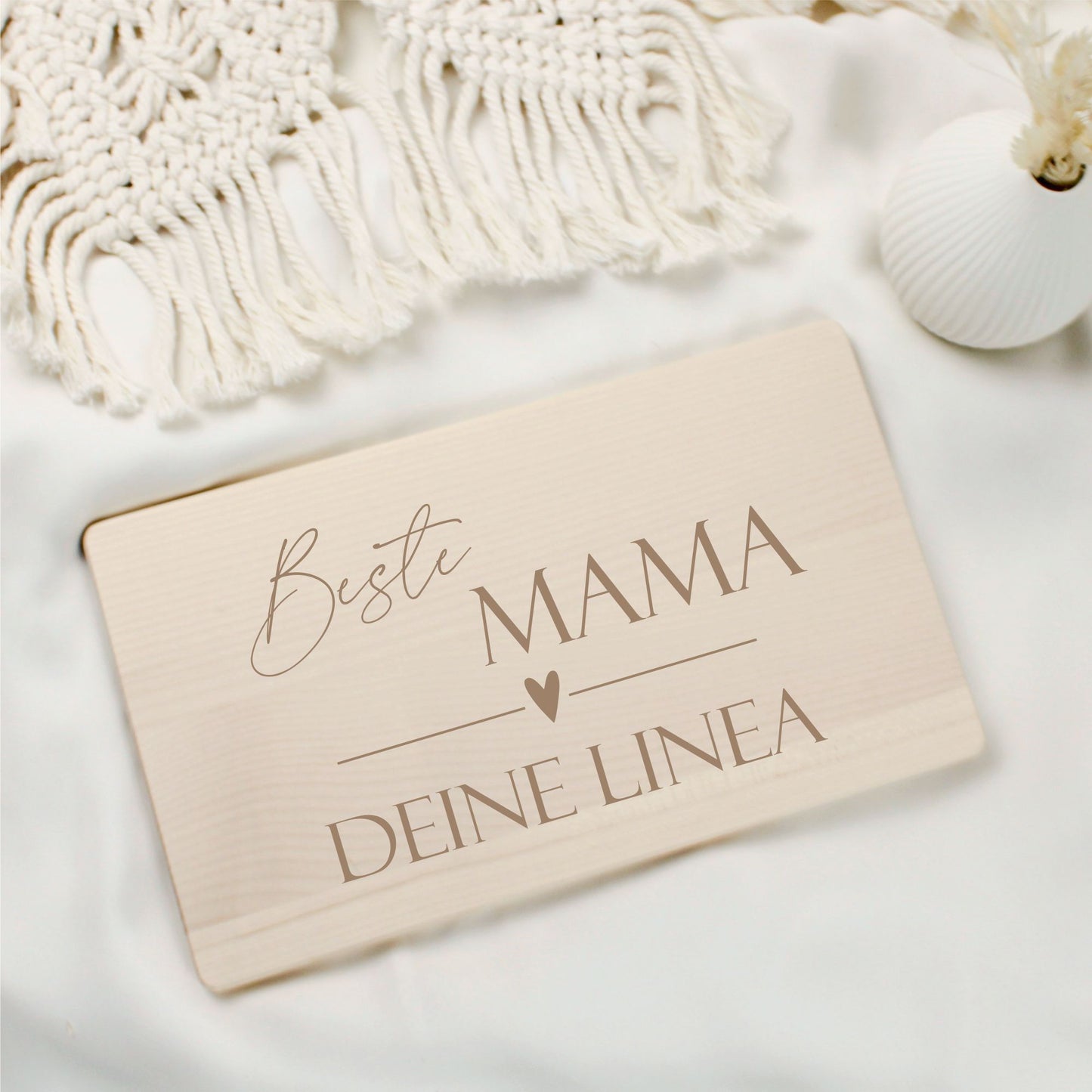 Frühstücksbrett beste Mama mit Wunschtext