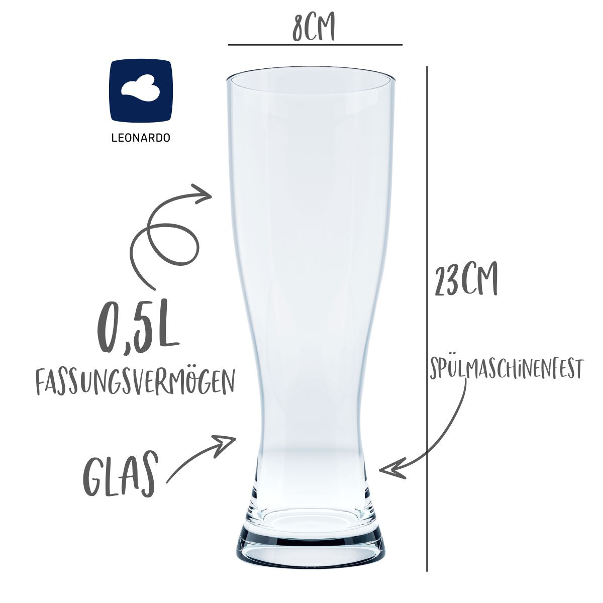 Weizenbierglas - bester Opa mit Wunschtext