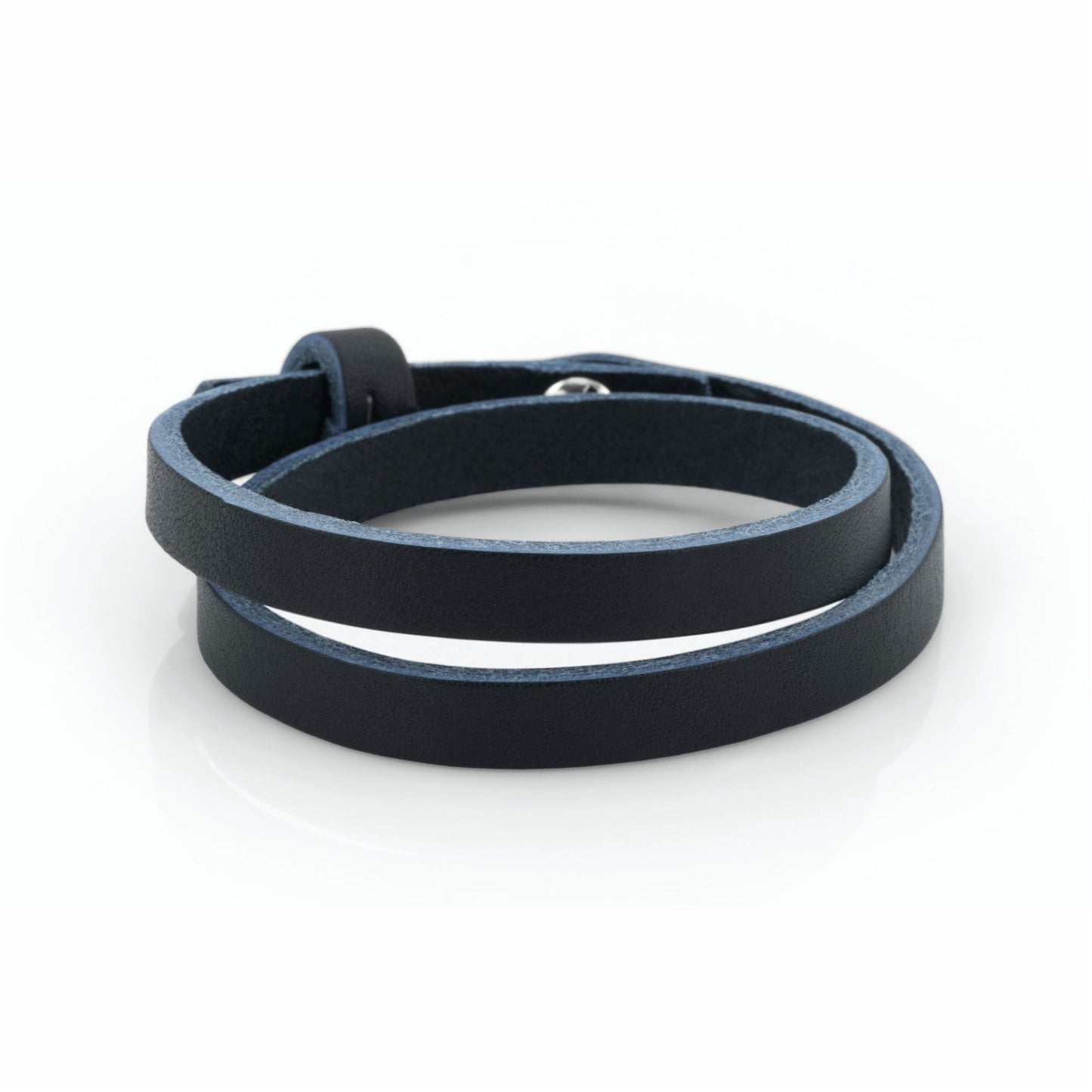 Lederarmband doppelt dunkelblau