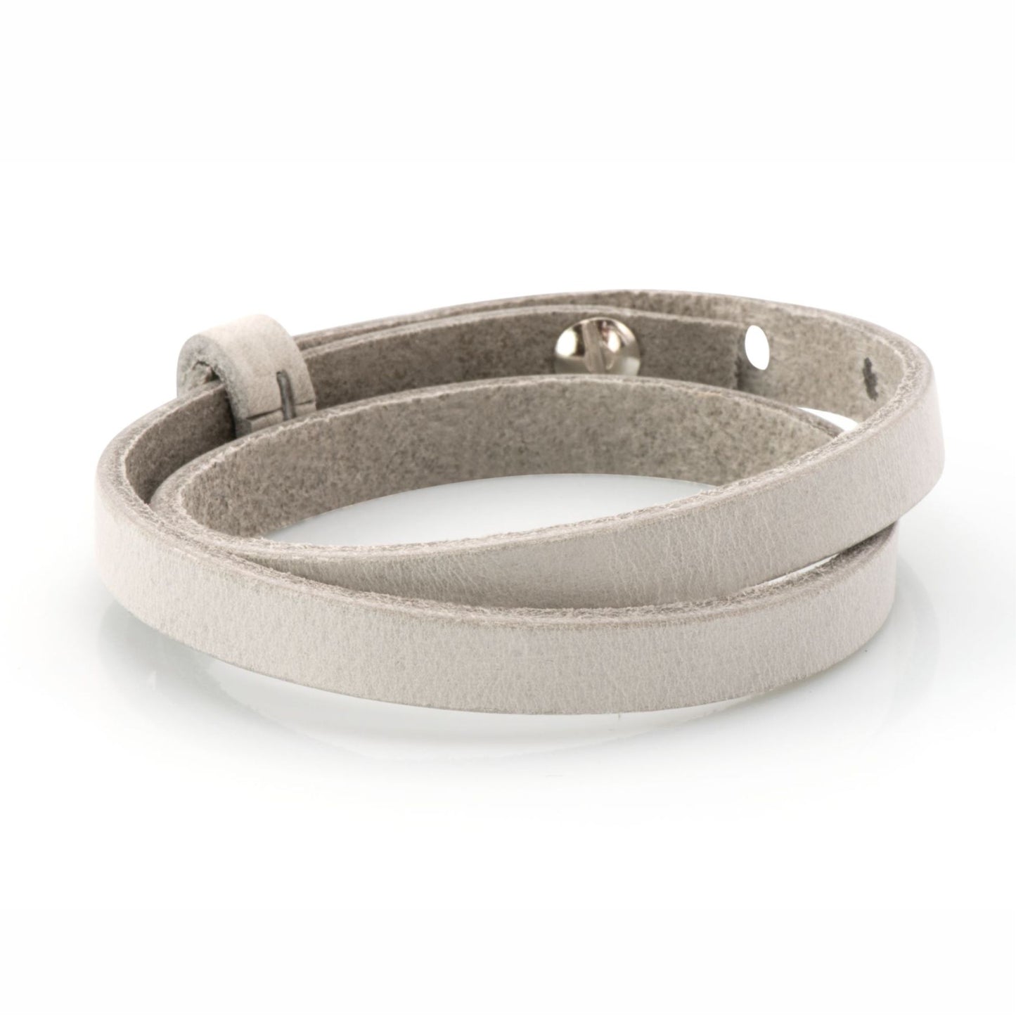 Lederarmband doppelt hellgrau