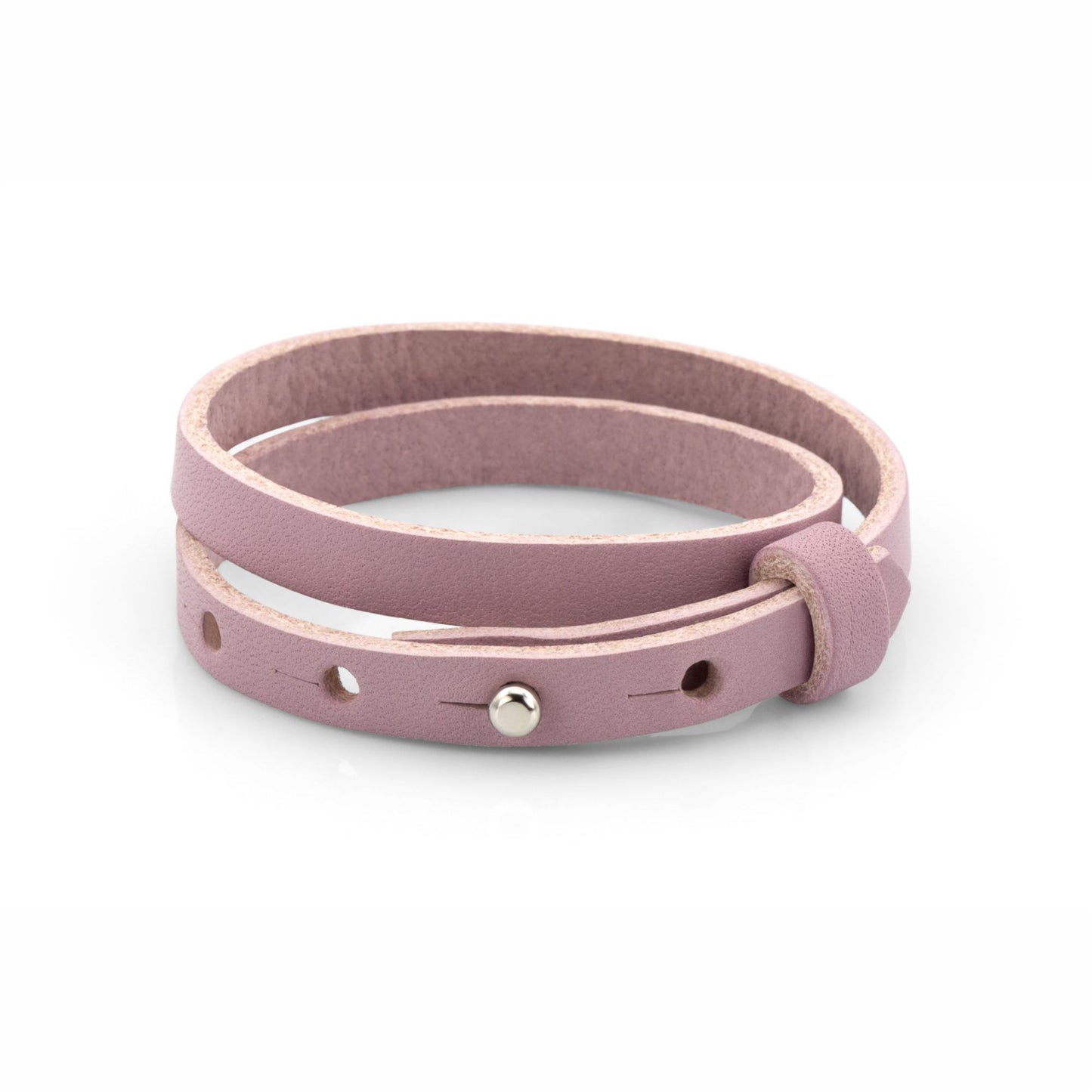 Lederarmband doppelt rosa