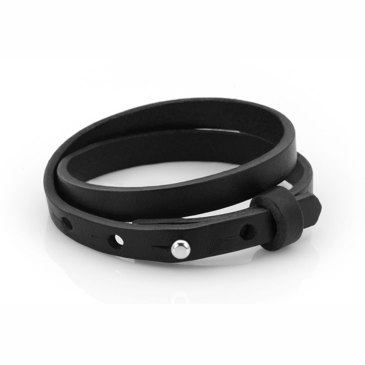 Lederarmband doppelt schwarz