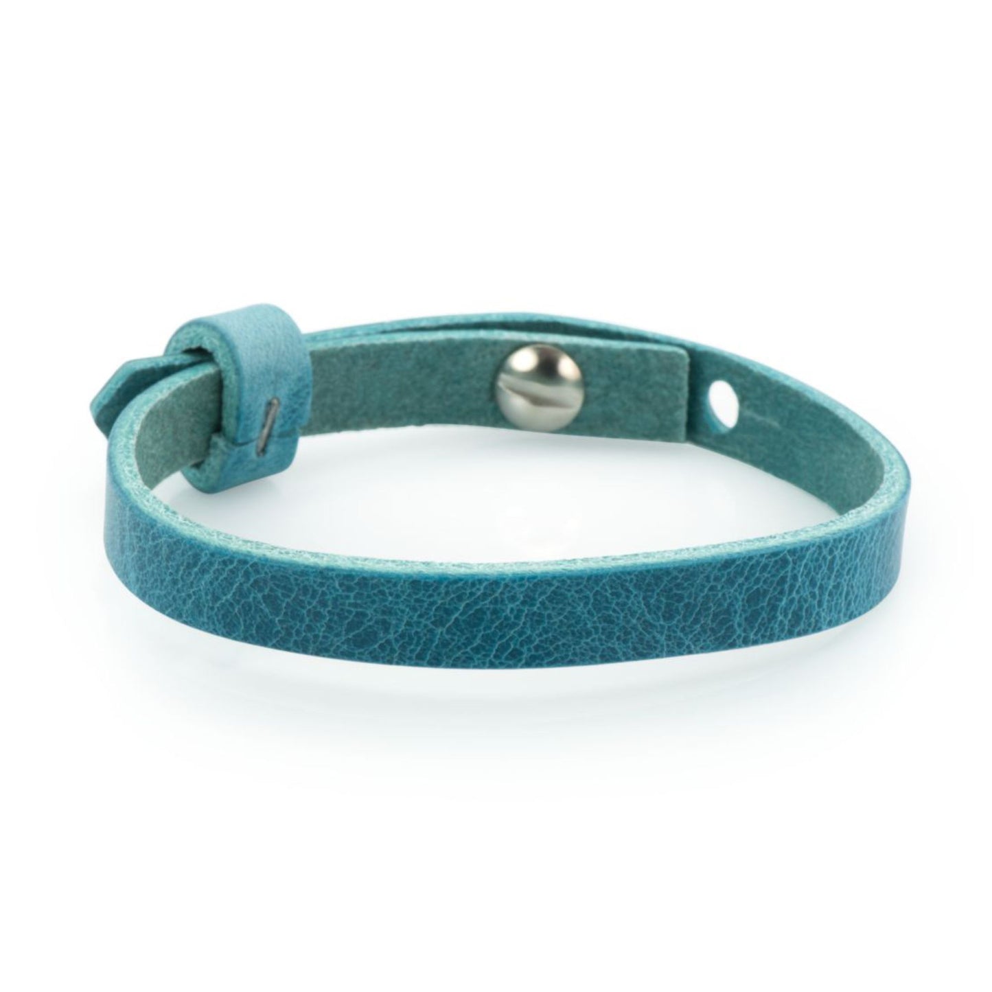 Lederarmband einfach aquamarine