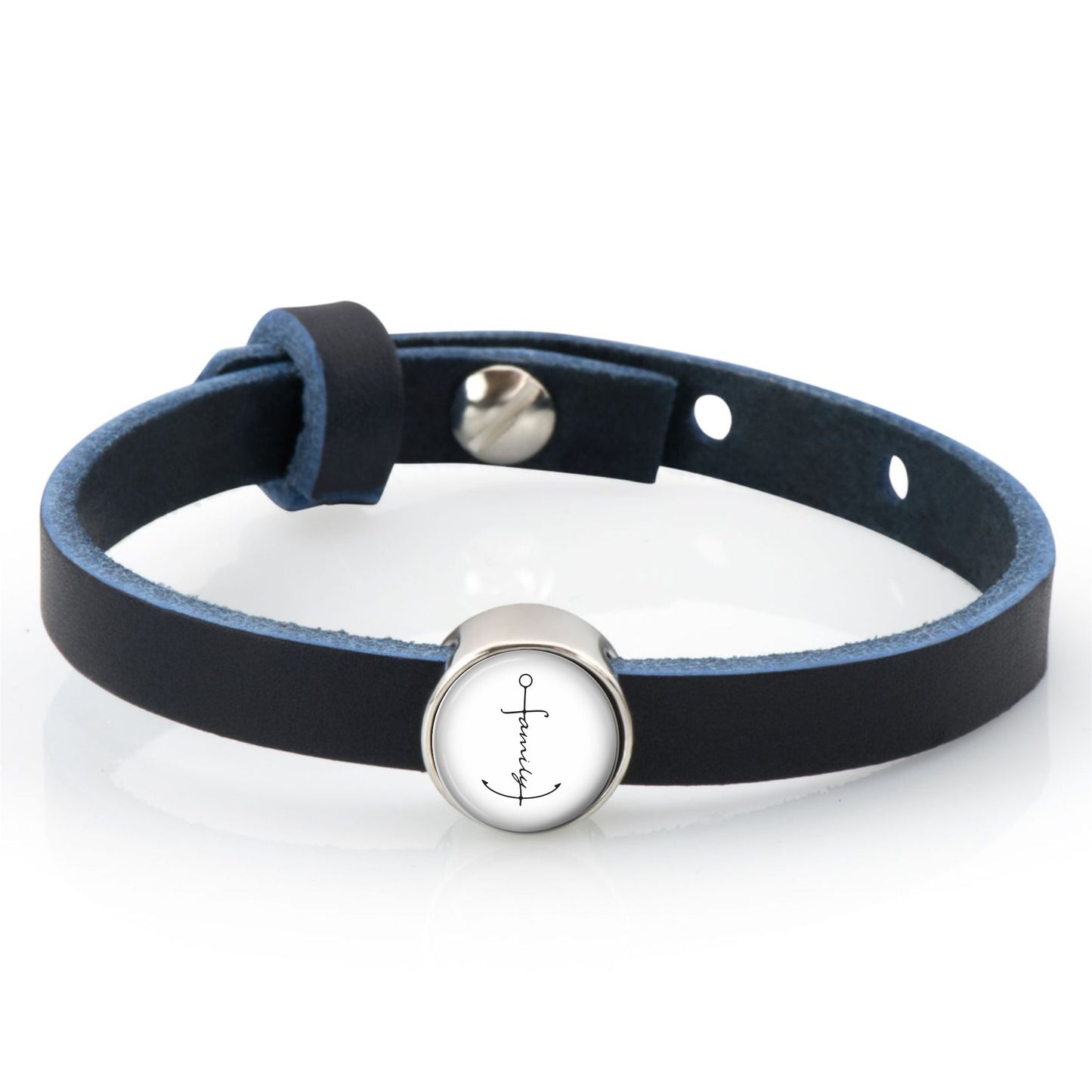 Lederarmband einfach dunkelblau
