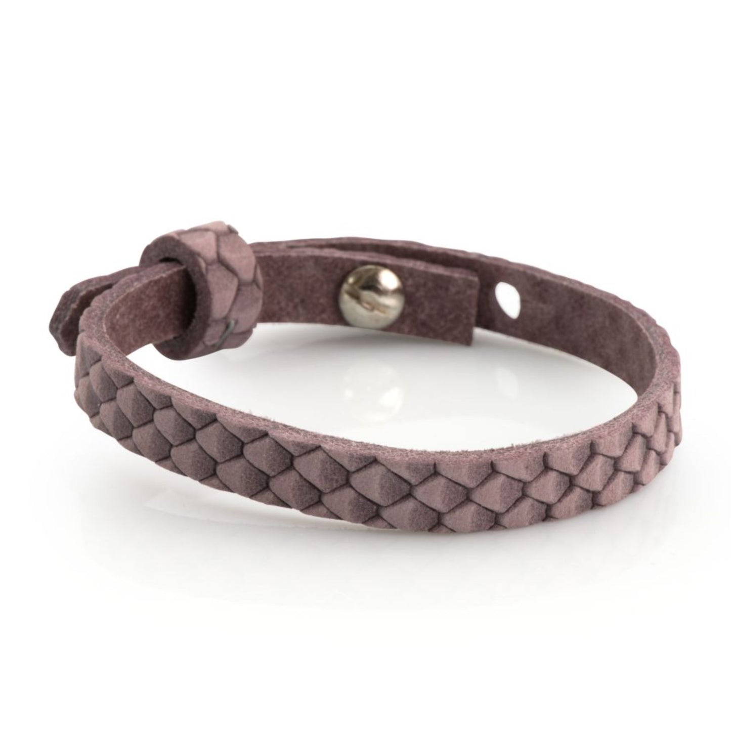 Lederarmband einfach rosa Reptilienmuster