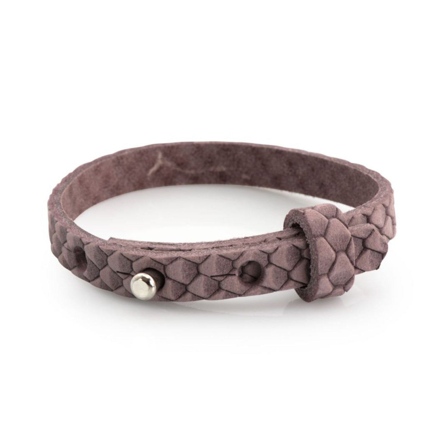 Lederarmband einfach rosa Reptilienmuster