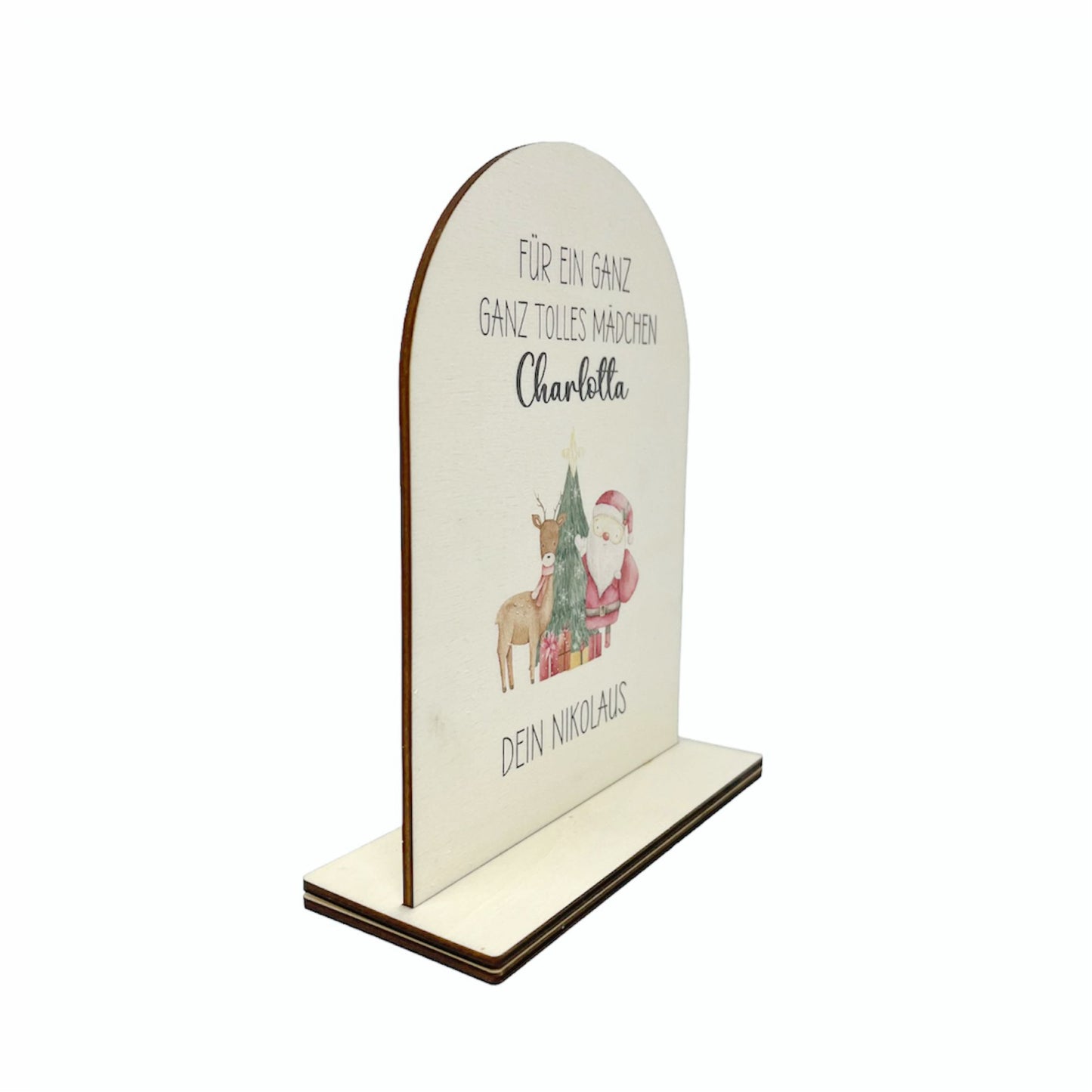 Nikolaus Geschenkidee mit Wunschtext und Säckchen