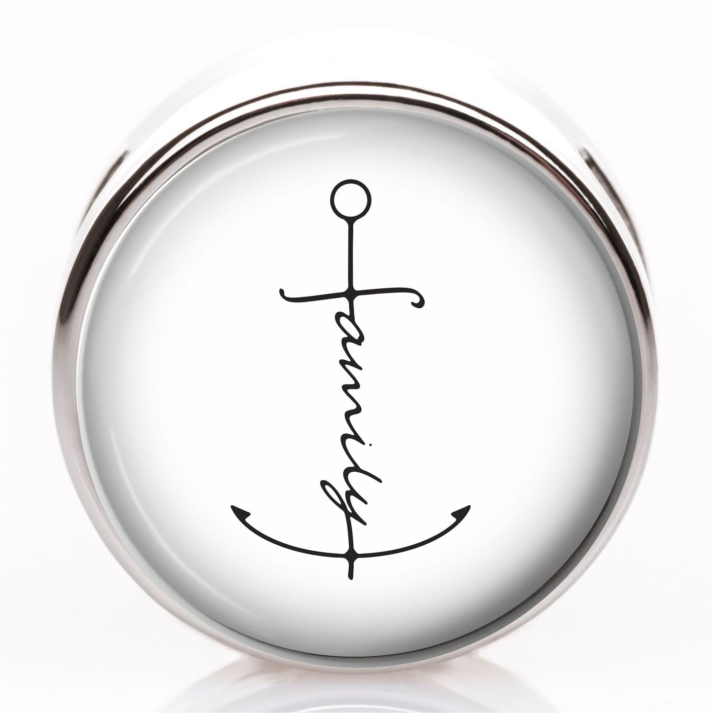 Schiebeperle Anker Schriftzug family