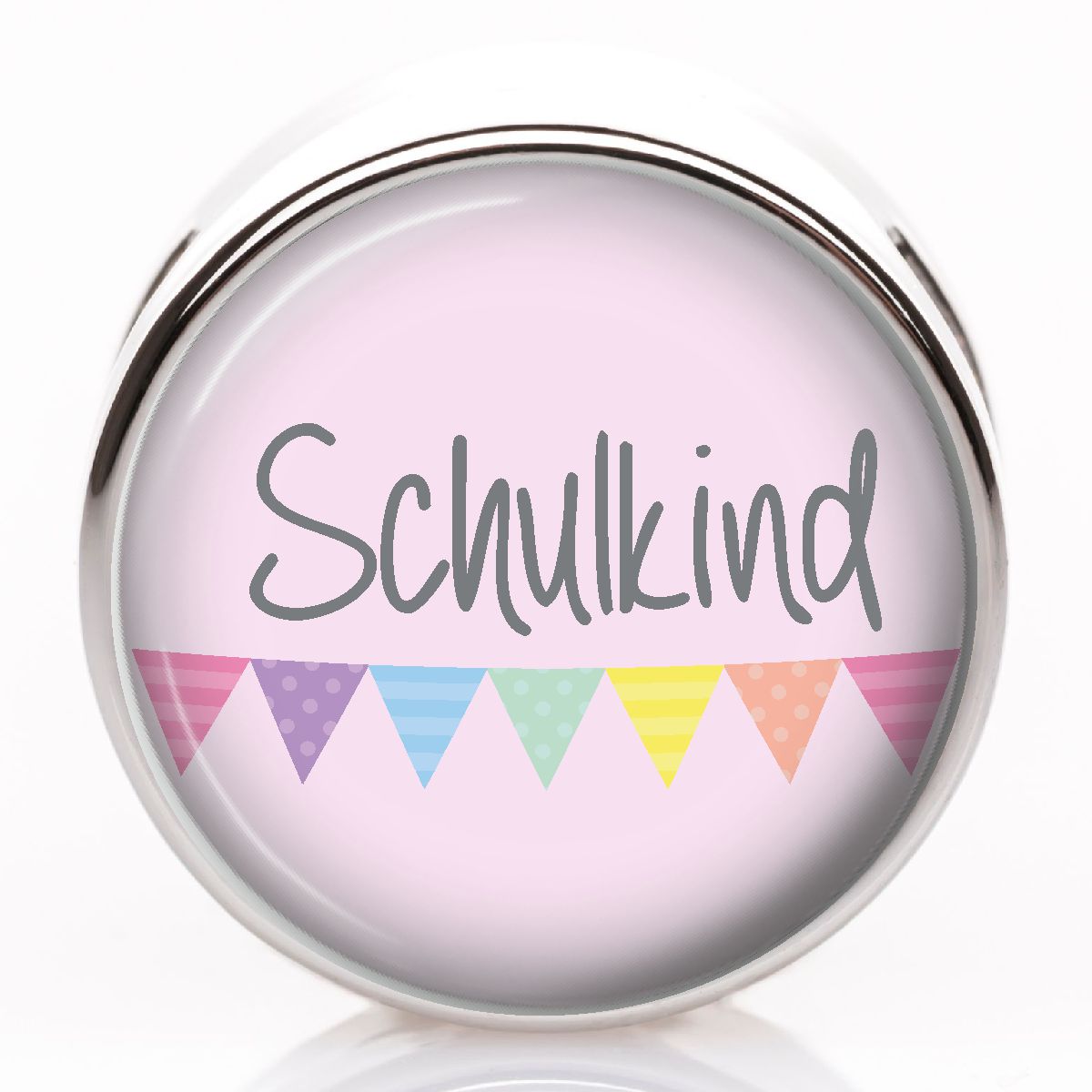 Schiebeperle Schulkind Wimpel rosa