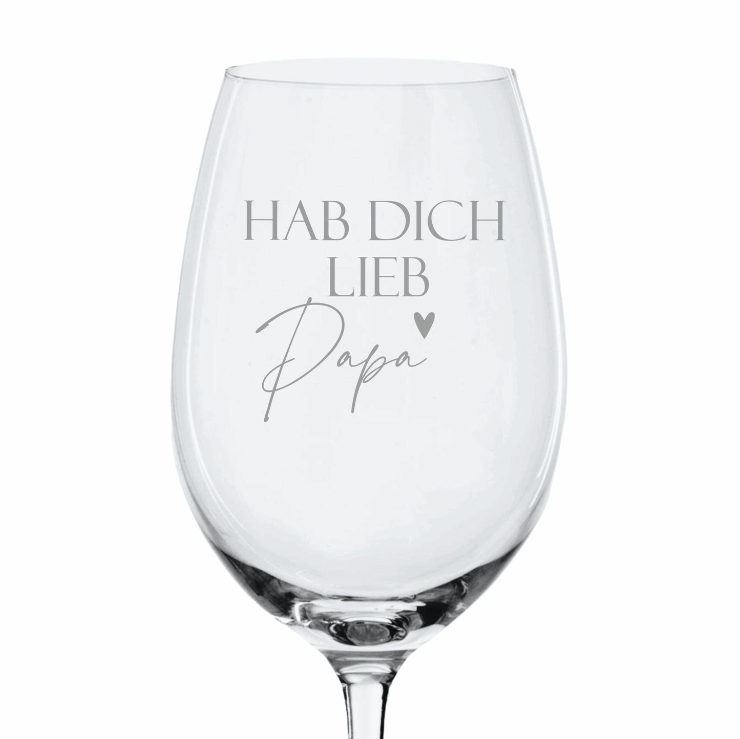 Weinglas Hab dich lieb Papa