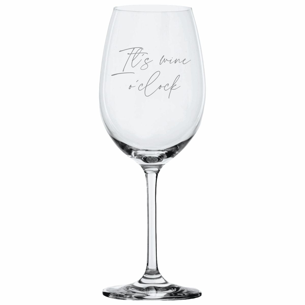 Weinglas It´s wine o clock
