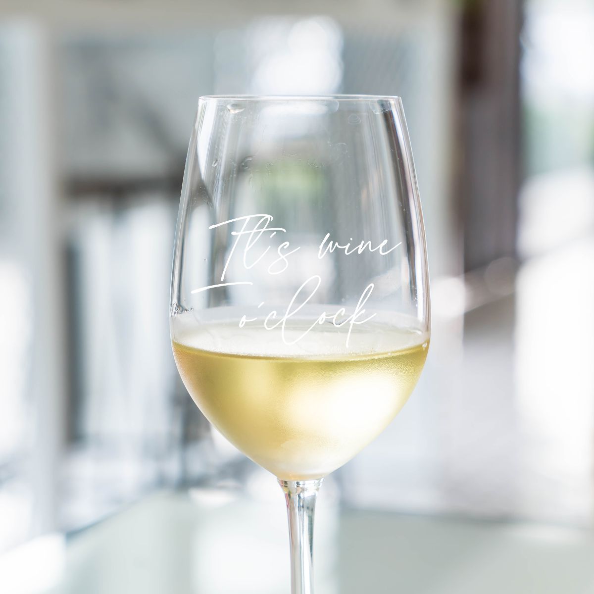 Weinglas It´s wine o clock
