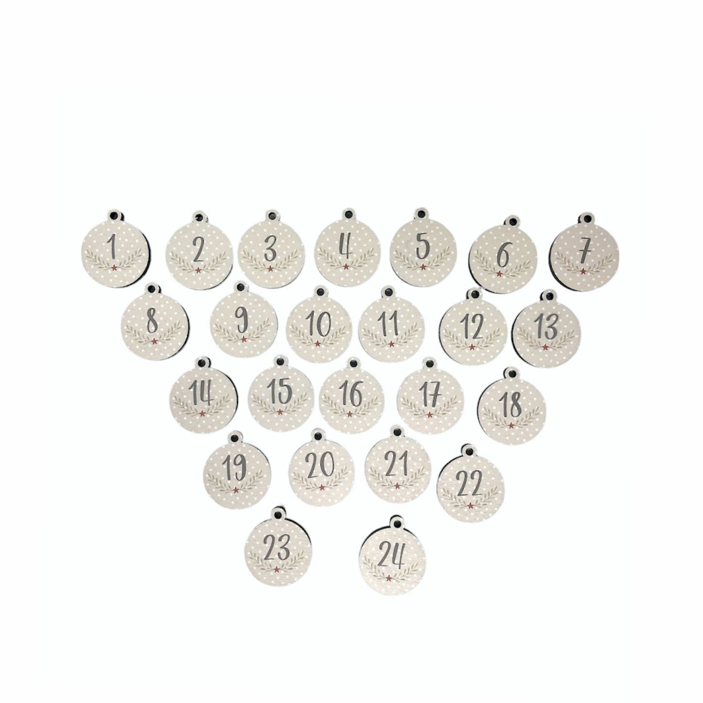 Adventskalender mit Wunschnamen - Regenbogen rosa
