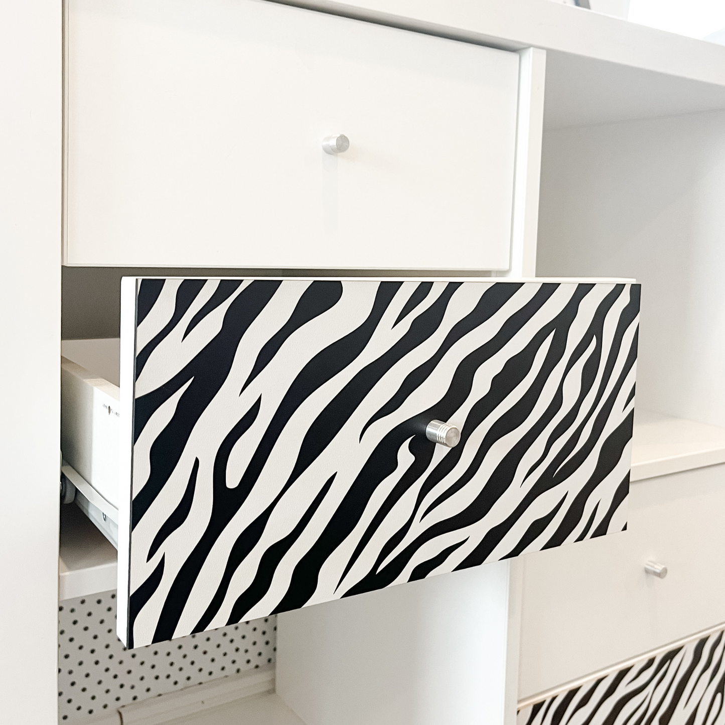 Schubladen Verkleidung Zebra Look