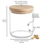 Leckerliglas Hund mit Gravur 530 ml–  Vorratsglas mit Holzdeckel Hundepfote Strich & Wunschtext