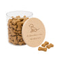 Leckerliglas Hund mit Gravur 530 ml–  Vorratsglas mit Holzdeckel Hund & Wunschtext