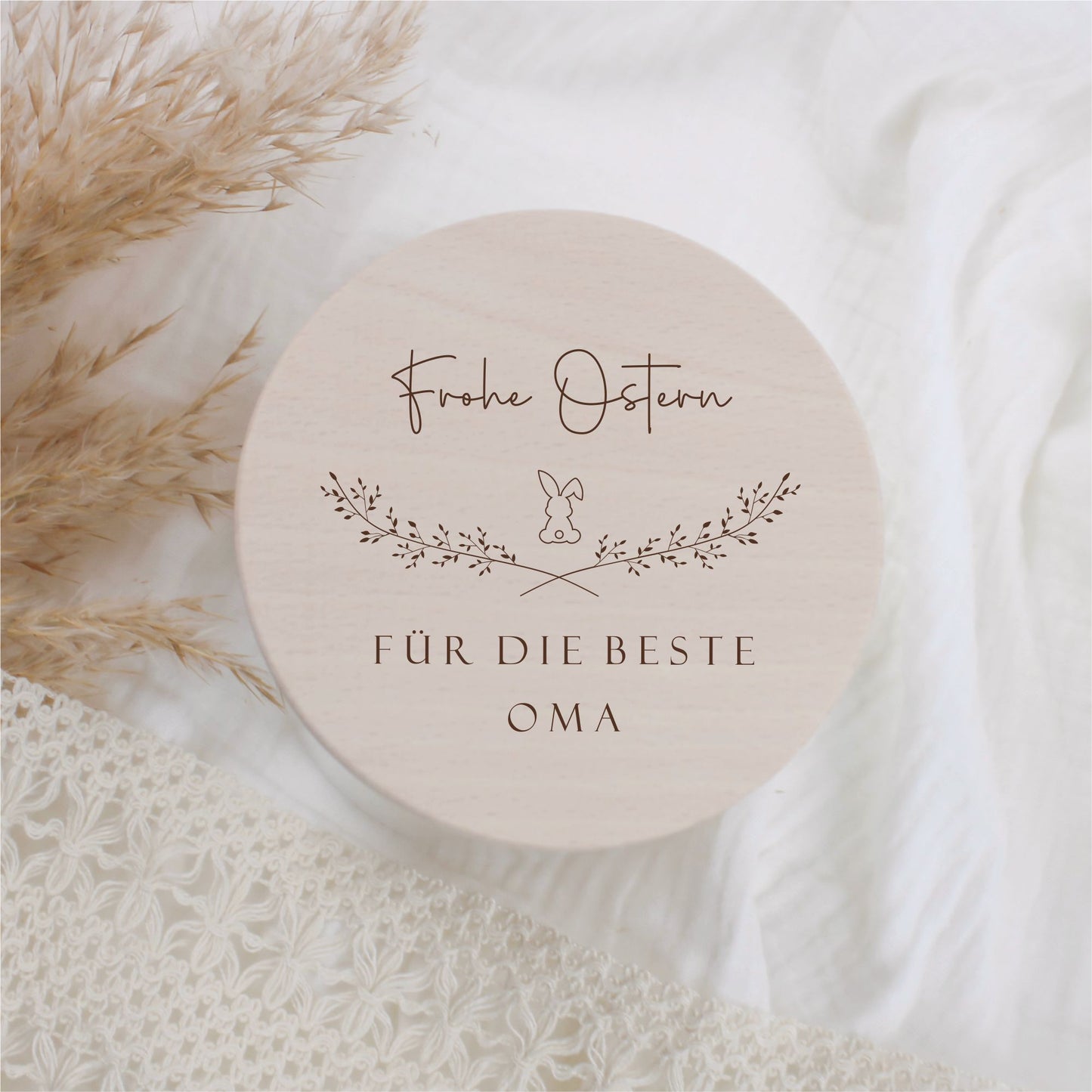 Vorratsglas zu Ostern personalisiert – mit Hasen-Gravur & Wunschname Wunschtext 530ml