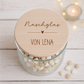Vorratsglas 530ml mit Holzdeckel - mit deiner WUNSCHGRAVUR Strich und Herz