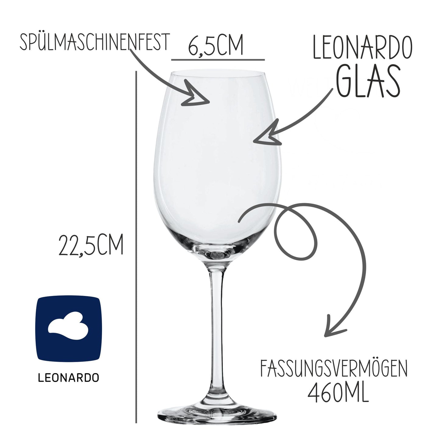 Weinglas und Weizenbierglas Set von Leonardo mit Wunschtext / Wunschgravur
