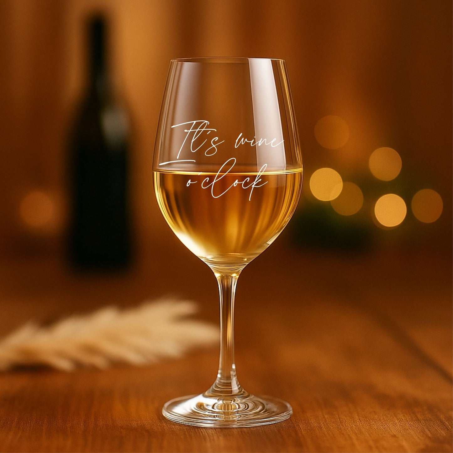 Weinglas It´s wine o clock