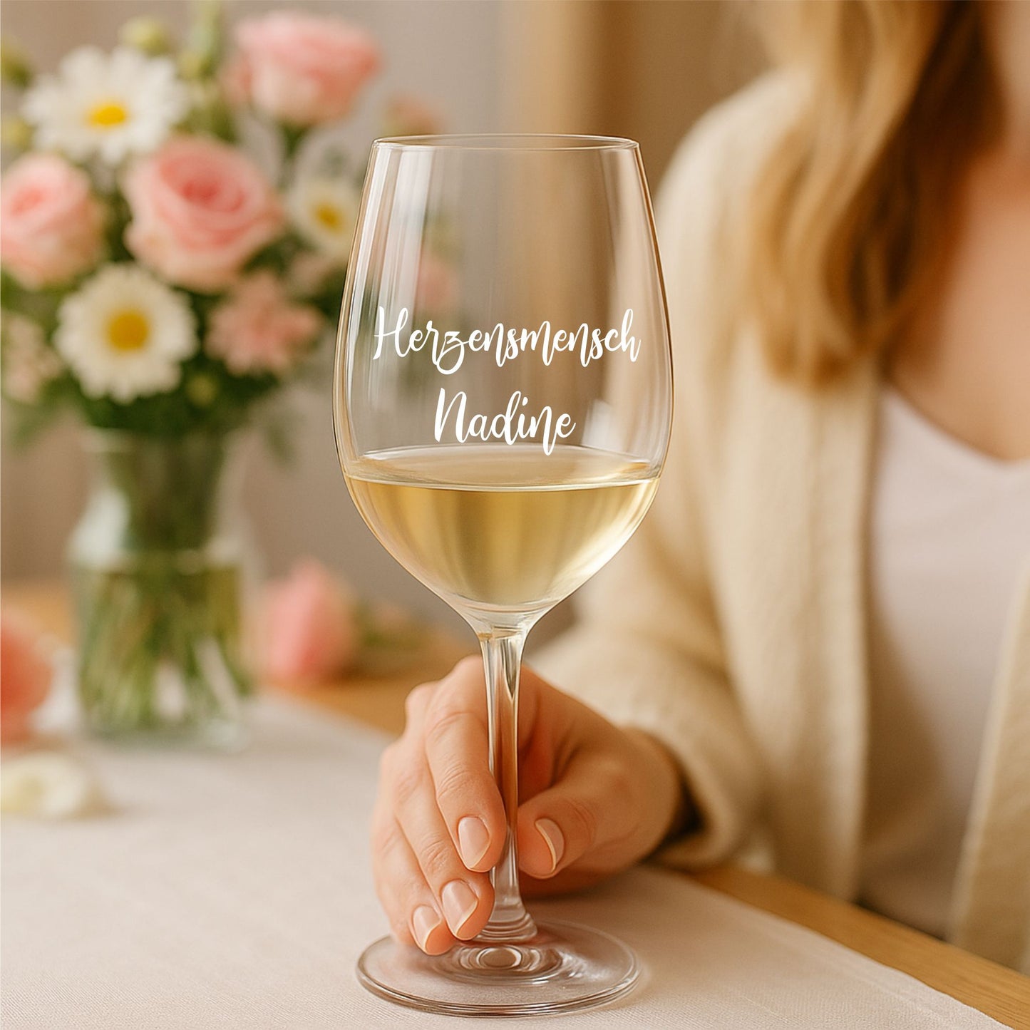 Weinglas Leonardo 460ml  mit Wunschtext Gravur individuell