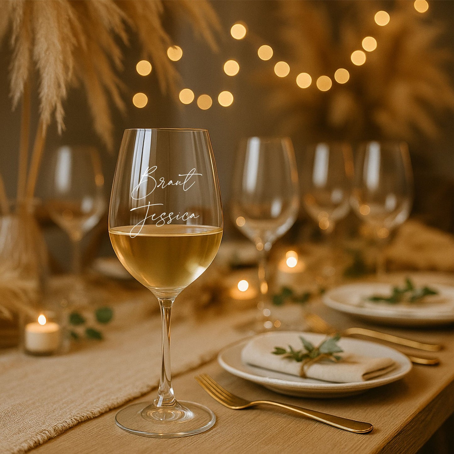 Weinglas Leonardo 460ml  mit Wunschtext Gravur individuell